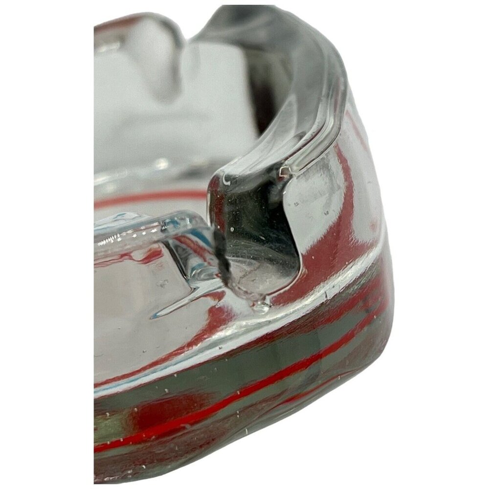 I Heart Woostah Mass. Triangular Ashtray Ash Tray Glass Dime Store Souvenir - Picture 4 of 8